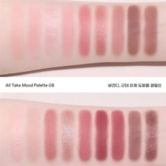 Phấn Mắt 7 Ô Peripera All Take Mood #008-burgundy,but with peach flower