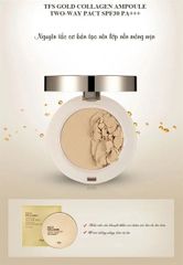Phấn nền The Face Shop gold collagen ampoule two-way pact