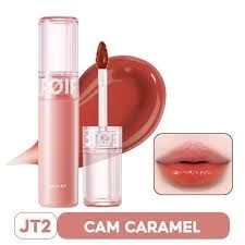 Son tint bóng Thuần Chay Foif By Merzy juicy fit tint #JT2 cam nude