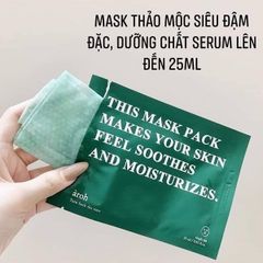 Mặt nạ thảo dược Rau Má AROH cấp ẩm dịu da Hàn Quốc #xanh