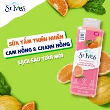 Sữa Tắm St.Ives Tẩy Tế Bào Chết Hương Cam Chanh 473ml
