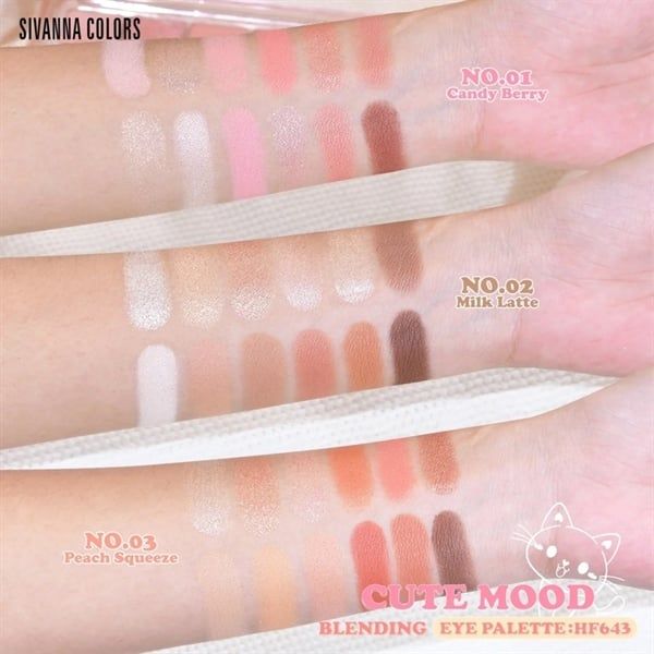 Bảng phấn mắt 12ô Sivanna colors cute mood blending eye palette #03