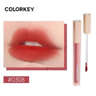 Son Kem Lì Colorkey soft Matte water tint #O308-Đỏ Cam Đất