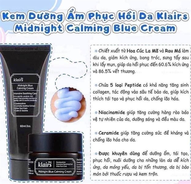 Kem Dưỡng Ẩm Klairs Làm Dịu & Phục Hồi Da Ban Đêm 60ml