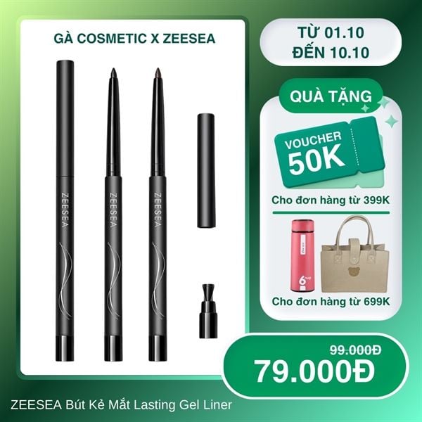 Chì kẻ mắt trang điểm ZEESEA chống thấm nước không bị nhòe kèm gọt #đen