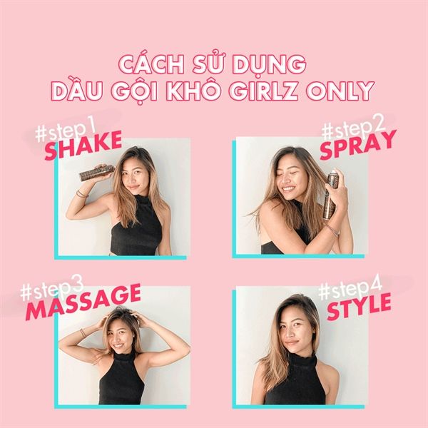 Dầu Gội Khô Girlz Only dry shampoo 100ml #nâu