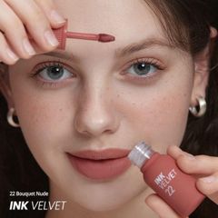 Son kem lì Peripera Ink Velvet 22 bouquet nude - hồng khói