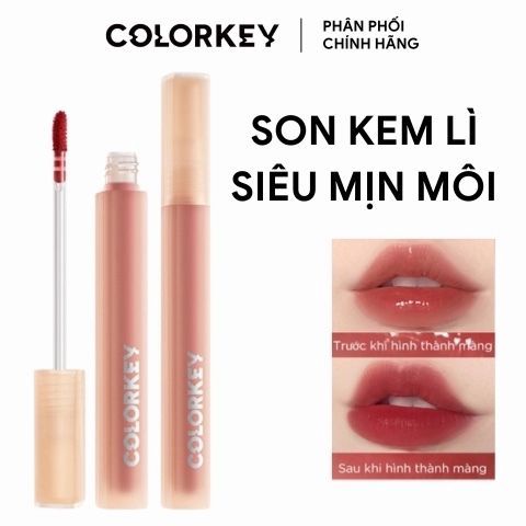 Son Kem Lì Colorkey watery matte lip tint #P307-đỏ hồng