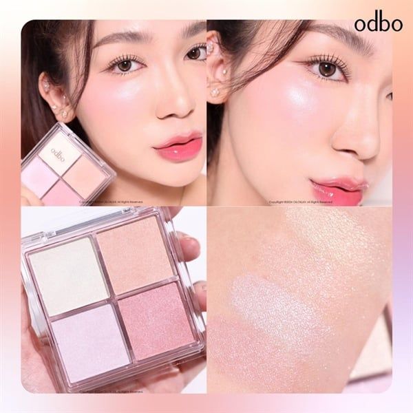 Bắt sáng4ô Odbo Signature 4 shades Highlighter