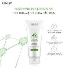 Sữa rửa mặt BABE Stop AKN Purifying Cleansing Gel cho da dầu mụn 200ml