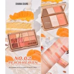 bảng phấn mắt má 2 tầng Sivanna soft blurring 12/3 color double eye pallette #02