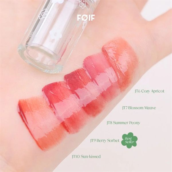 Son tint bóng thuần chay Merzy foif juicy fit tint #Jt9