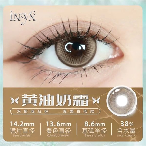 Kính áp tròng INYX 黄油奶霜 butter cream DIA 14.2mm Contact lens 6th