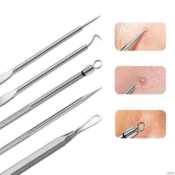 Bộ dụng cụ nặn mụn 5 chi tiết thép kh gỉ