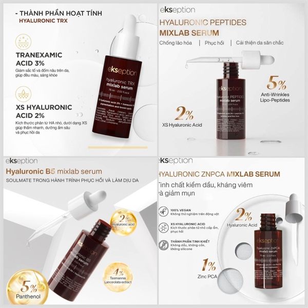 SERUM CHO DA SẠM NÁM EKSEPTION HYALURONIC TRX MIXLAB 75ML