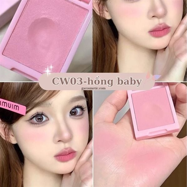 Má hồng kem Into You color card single blush #cw03 hồng baby