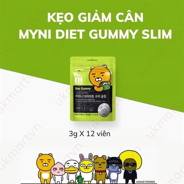 Kẹo Dẻo Giảm Cân Vị Táo Xanh Myni Selfcare Diet Gummy Ildong Hàn Quốc