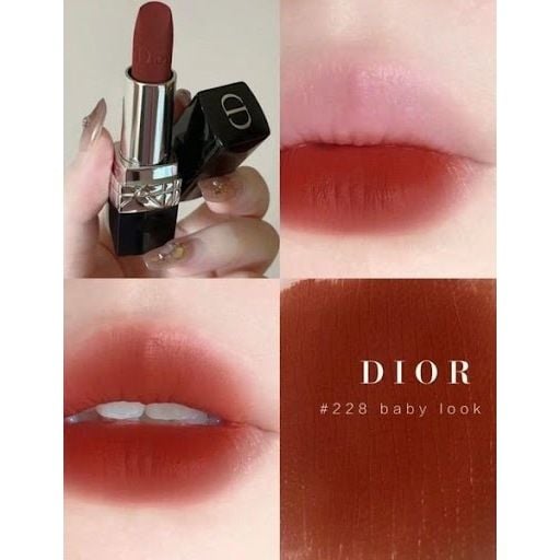 Son Thỏi Dior Rouge Couture Colour Lipstick Floral Lip Care Long Wear #228 mini-fullbox