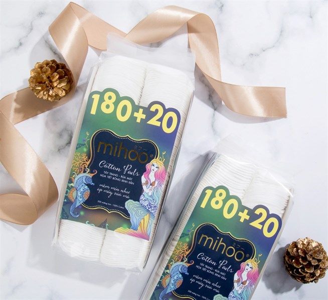Bông Tẩy Trang Mihoo Bông Tròn Túi 200 Miếng
