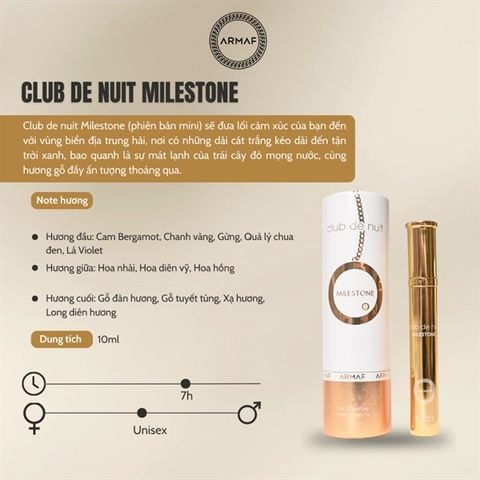 [ New ] nước hoa Amaf Club de nuit 10ml-milestone