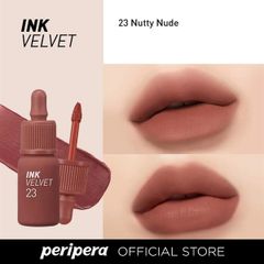 Son kem lì Peripera Ink Velvet 23 nuty nude -nâu đất sữa