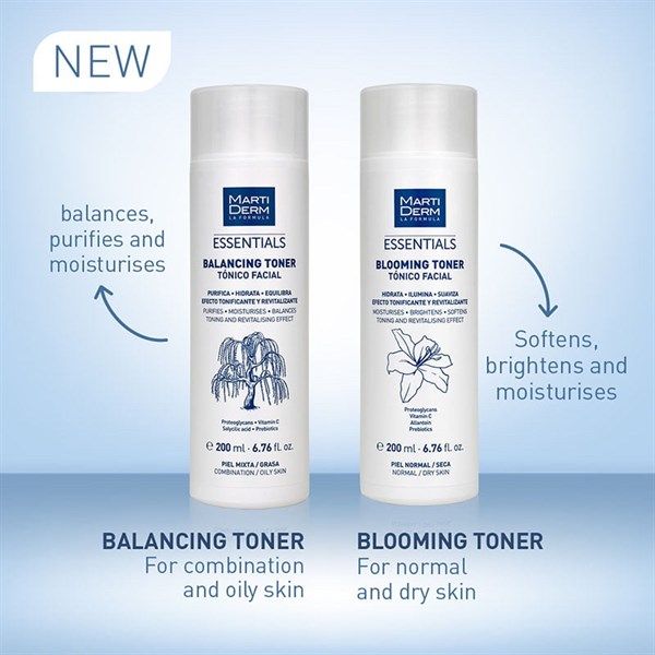 Nước Cân Bằng Dưỡng Ẩm Cho Da Thường Đến Khô - MartiDerm Essentials Blooming Toner