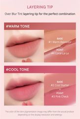 Son Kem lì Peripera Over Blur Tint #01 base warm