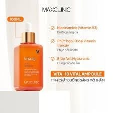 Tinh Chất Dưỡng Sáng Da Mờ Thâm Maxclinic Vita-10 Vital Ampoule 100ml
