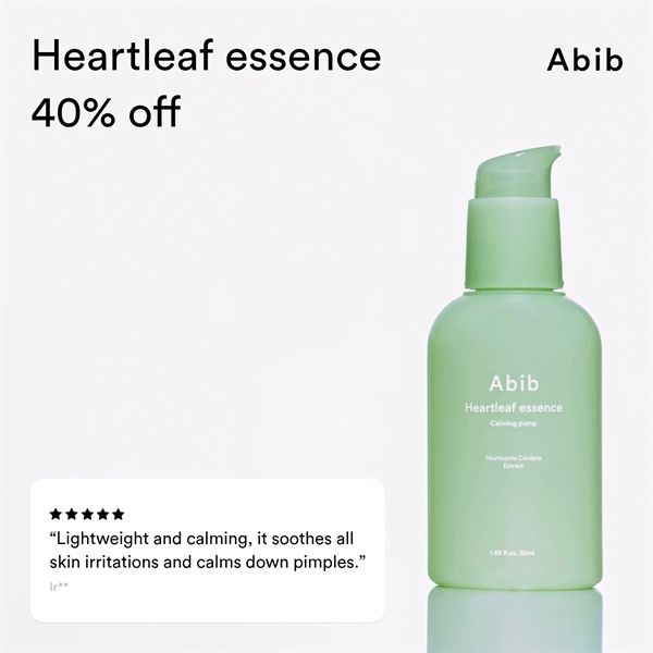 Tinh chất rau diếp cá ABIB Heartleaf essence Calming thanh lọc da (50ml)