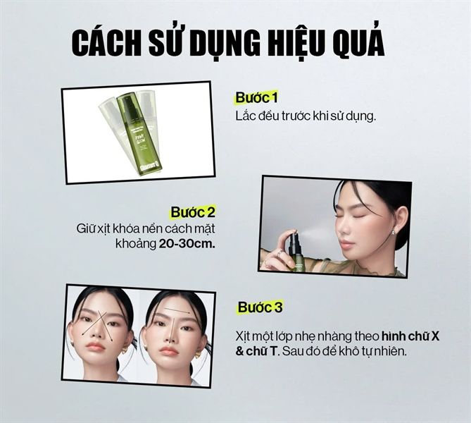 Xịt Khóa Nền Glamrr q Vegan Super Stay Makeup Fixer #02 dewy glow