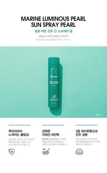 Xịt Chống Nắng JM SOLUTION Luminous Sun Spray SPF 50+ PA++++ - 180ml