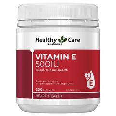 Viên uống bổ sung Vitamin E Healthy Care 500IU 200 viên của Úc