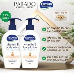 Dưỡng thể vitamin E body lotion Redwin 400ml (Vòi)