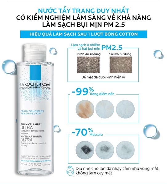 Nước Tẩy Trang La Roche-Posay Dành Cho Da Nhạy Cảm 50ml