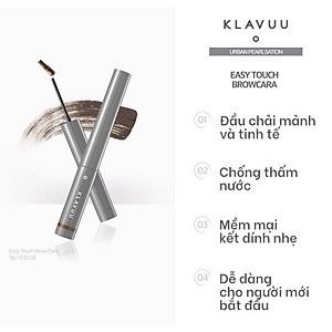 Mascara lông mày KLAVUU URBAN PEARLSATION EASY TOUCH BROWCARA 3G