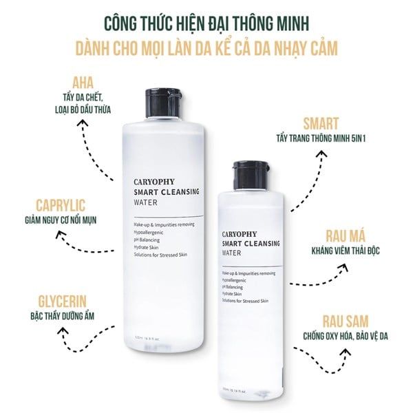 Nước tẩy trang thông minh Caryophy Smart Cleansing Water 300ml
