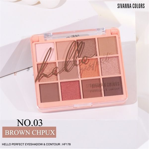 Bảng phấn mắt má 2 tầng SIVANNA colors hello perfect #03