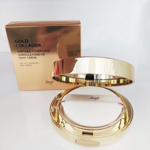 Phấn Nền Che Khuyết Điểm THE FACE SHOP Gold Collagen Ampoule Two-Way Pact Spf30 Pa+++
