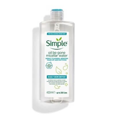 (mẫu mới) Nước Tẩy Trang Simple Micellar Water Boost 400ml cho da khô