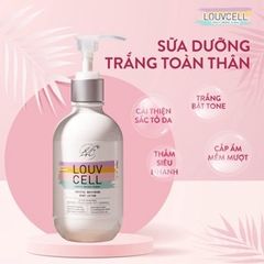 dưỡng thể trắng da LOUV CELL hương ngọt ngào , dịu nhẹ , thẩm thấu nhanh , kh bết dính 250ml