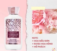 dưỡng thể Bath & Body Works a thousand whishes mềm mịn và ngọt ngào