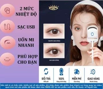 Bấm mi điện 2 chế độ kèm dây sạc