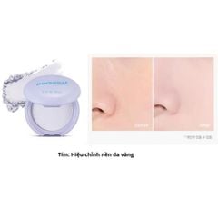 Phấn phủ Nén IPKN Personal Powder Pact hiệu chỉnh tone da #tím