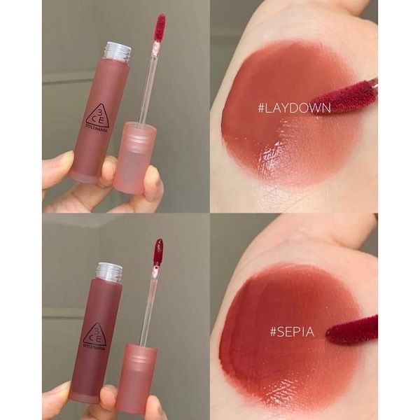 Son tint lì 3ce blur water tint #sepia đỏ đất