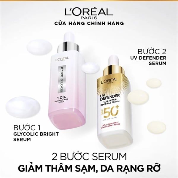 Serum Chống Nắng L'oreal Phổ Rộng, Mỏng Nhẹ, Hỗ Trợ Cải Thiện Da UV Defender Sun-Repair Invisible Serum SPF