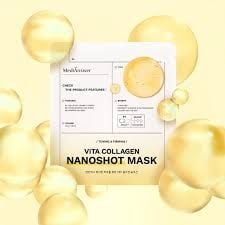 Mặt nạ thạch MediAnswer Vita Collagen Nano Shot bản cải tiến #vàng