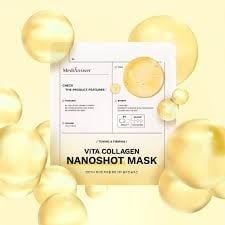 Mặt nạ thạch MediAnswer Vita Collagen Nano Shot bản cải tiến #vàng