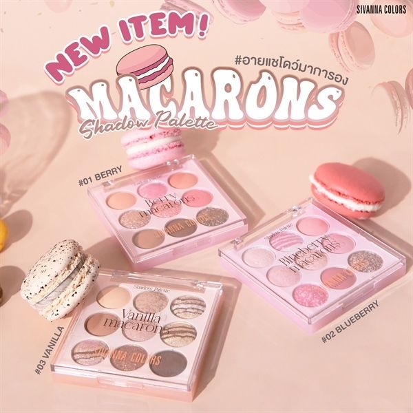 Phấn mắt 9 ô Sivanna Colors Macaron #03-vanilla