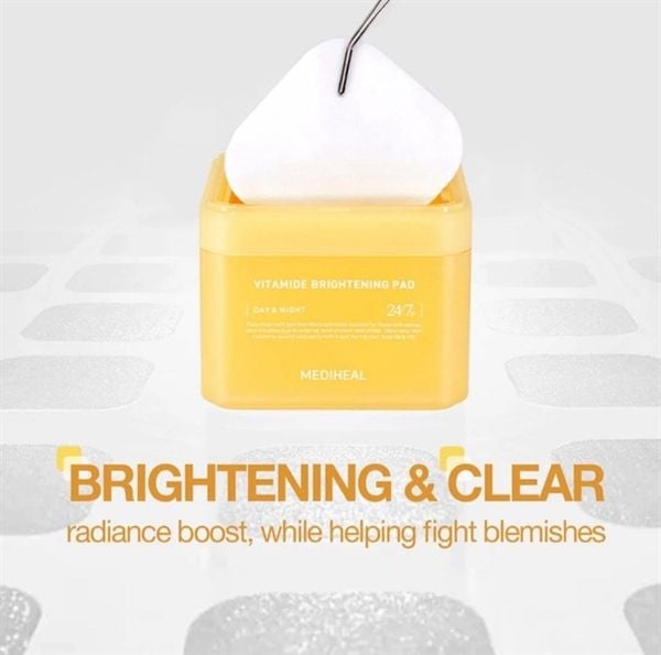 Toner Pad Mediheal làm sáng và đều màu da vitamide brightening Blemish Pad 100 Miếng