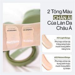 Phấn Nước Gilaa Vegan Super Cover Cushion SPF50+ PA+++ #02 Natural Beige